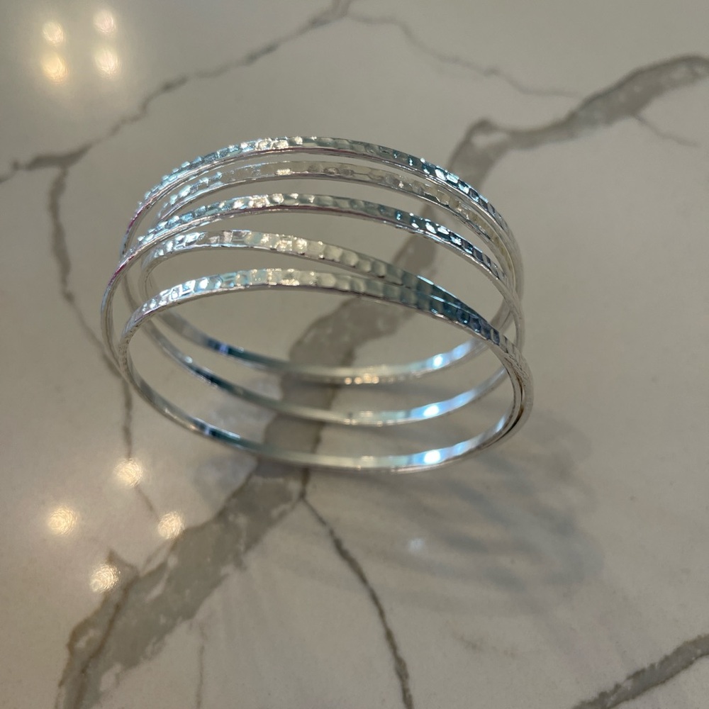Elegant Silver Bangle Bracelet